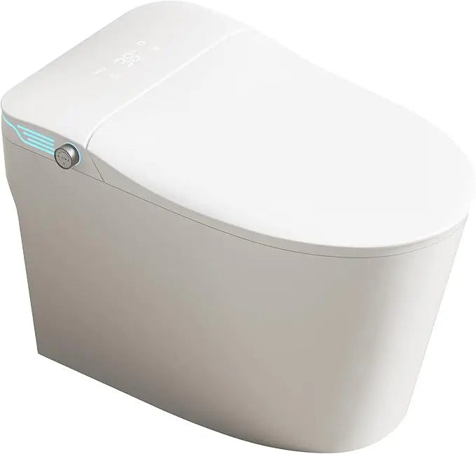 Elongated Smart Toilet With Bidet Foam Dispenser Dual Flush