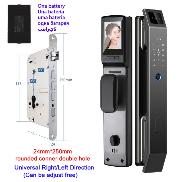 3D Face Recognition Door Lock With Camera And Fingerprint