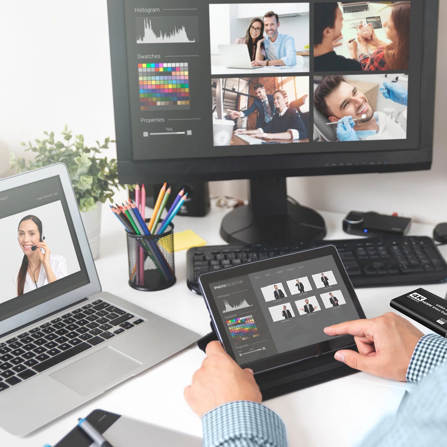 4K HDMI audio and video capture card with microphone and loop output 1080p 60fps suitable for gaming/live streaming/OBS/PS5/PC