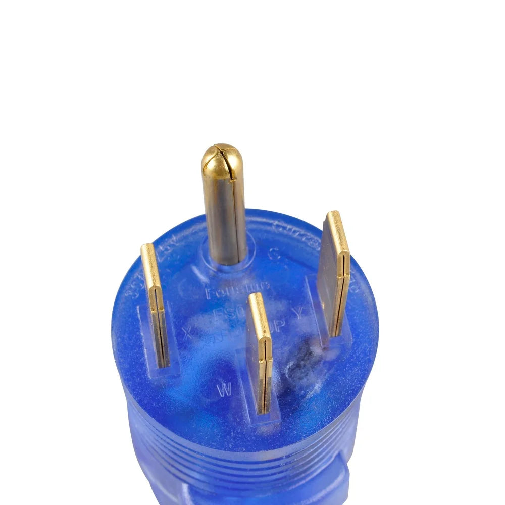 50 Amp to 30 Amp RV Power Adapter Durable PVC Connector Universal Plug Camper Motorhome Campgrounds Recreational Use DPT30F50M