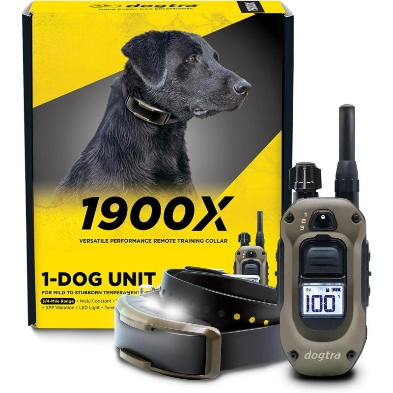 1900X Dog Training E Collar IPX9K Waterproof 075 Mile Range