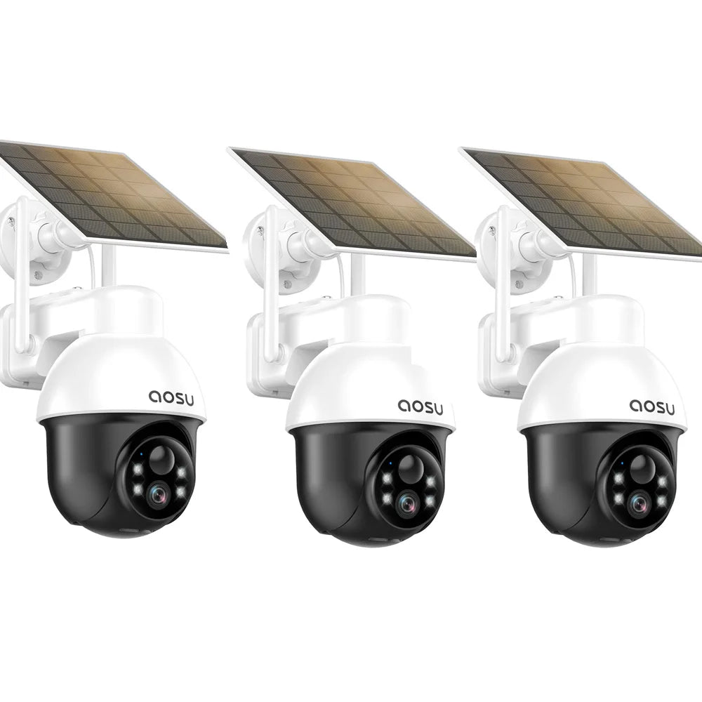 AOSU PTZ Solar Camera 3MP Wireless 2 4G WiFi CCTV AI