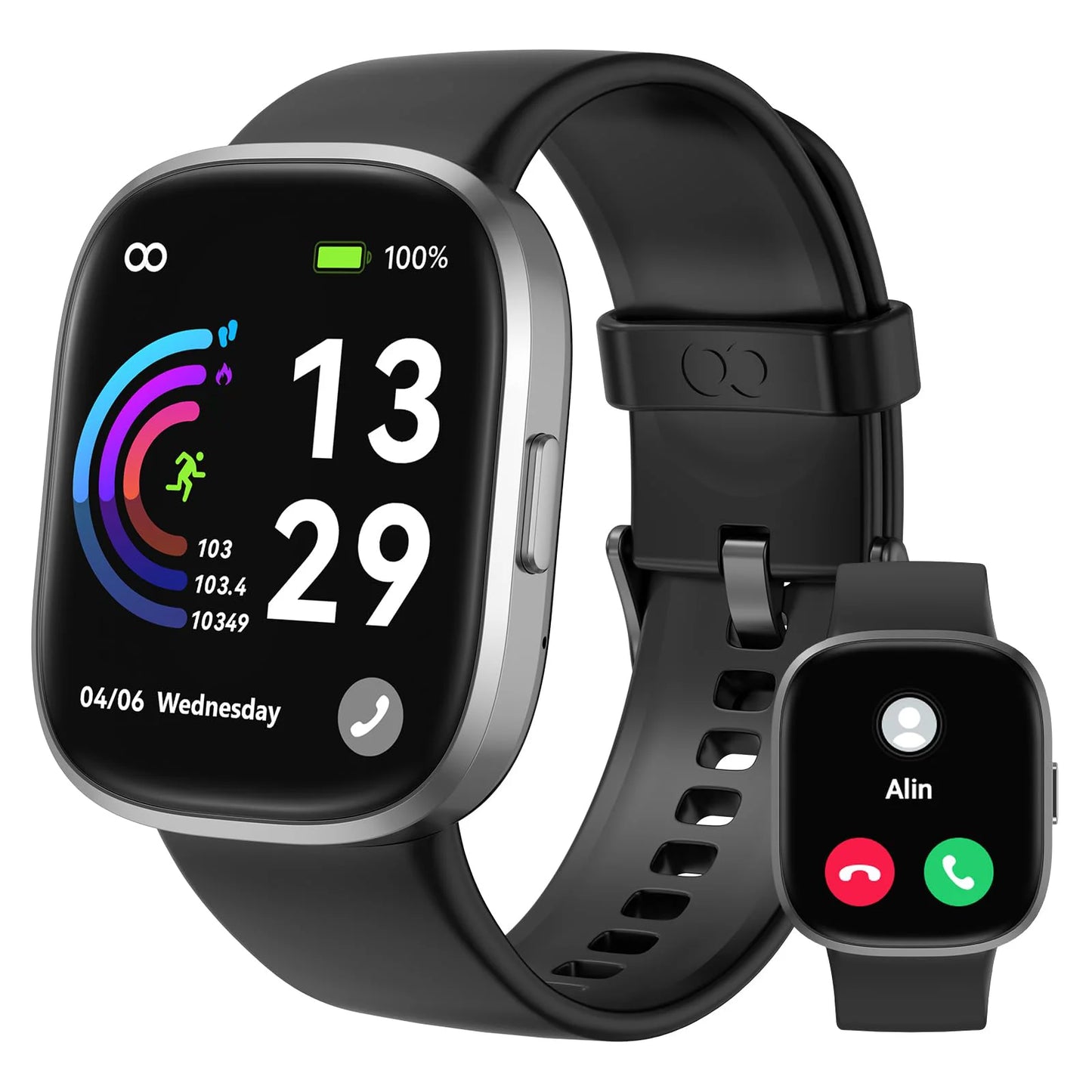 Anyloop Smartwatch Fitness Tracker Sleep Monitor Bluetooth 5.3