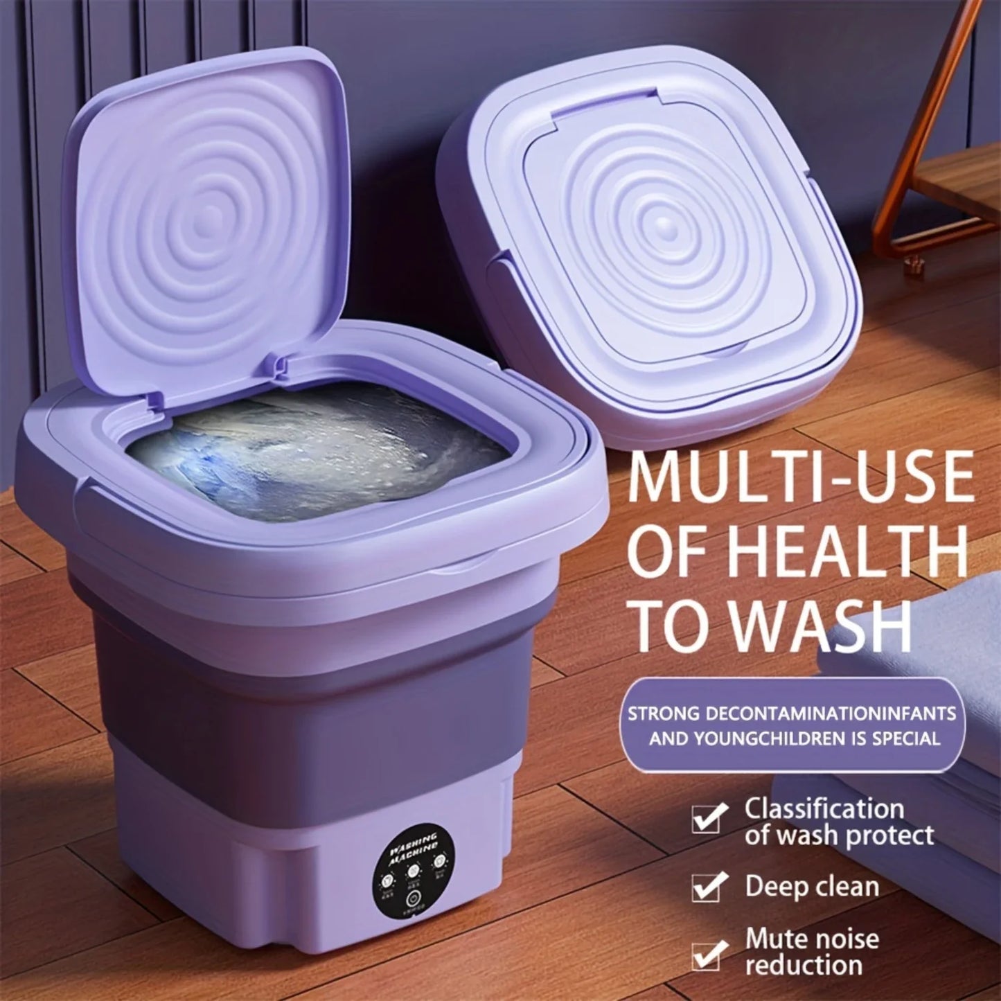 Hign-concerned Portable Mini 8L Folding Washing Machine
