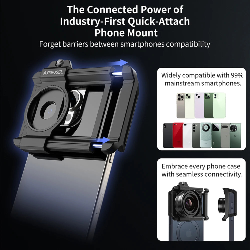 APEXEL 10-20X Zoom Macro Lens For iPhone And Android Smartphones