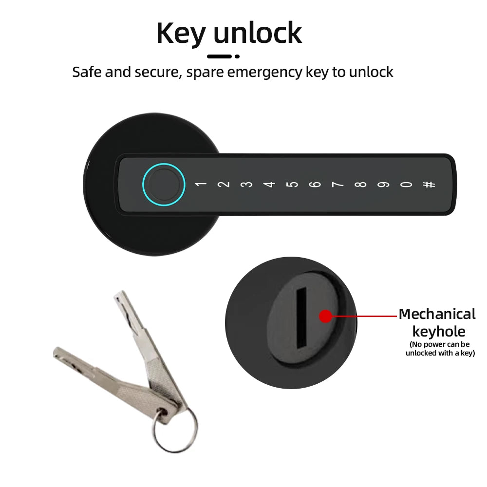 Raykube Tuya BLE Smart Fingerprint Door Lock Unlock