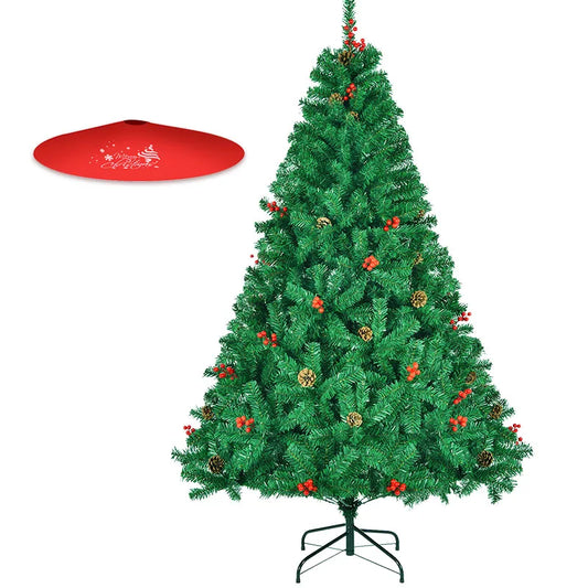 Classic Pine Artificial Christmas Tree With Metal Hinges 1000 PVC Branches