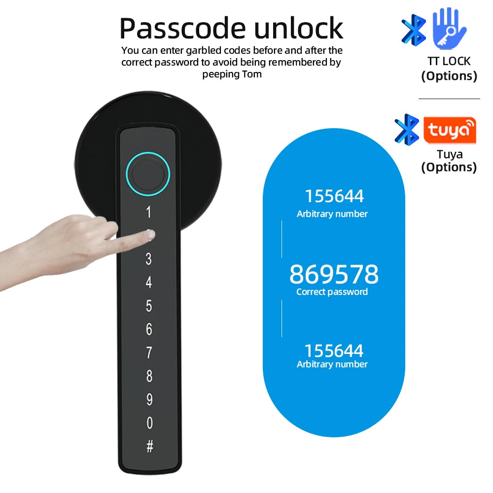 Raykube Tuya BLE Smart Fingerprint Door Lock Unlock
