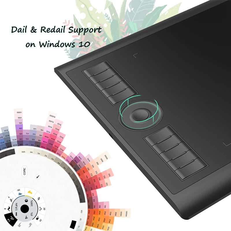 GAOMON M10K Pro 10x6.25 Pen Tablet 8192 Stylus OTG Support