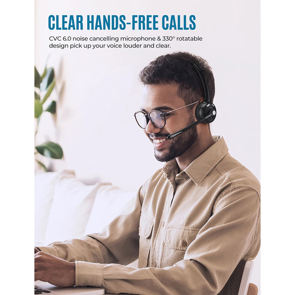 Mpow Pro Office Wireless Bluetooth Headphones With Mic