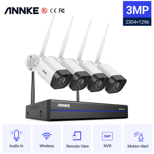Annke 3MP WiFi CCTV System Kit With 5MP NVR 4 Cameras