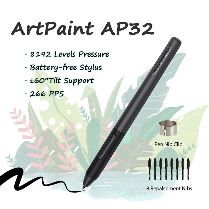 GAOMON M10K Pro 10x6.25 Pen Tablet 8192 Stylus OTG Support