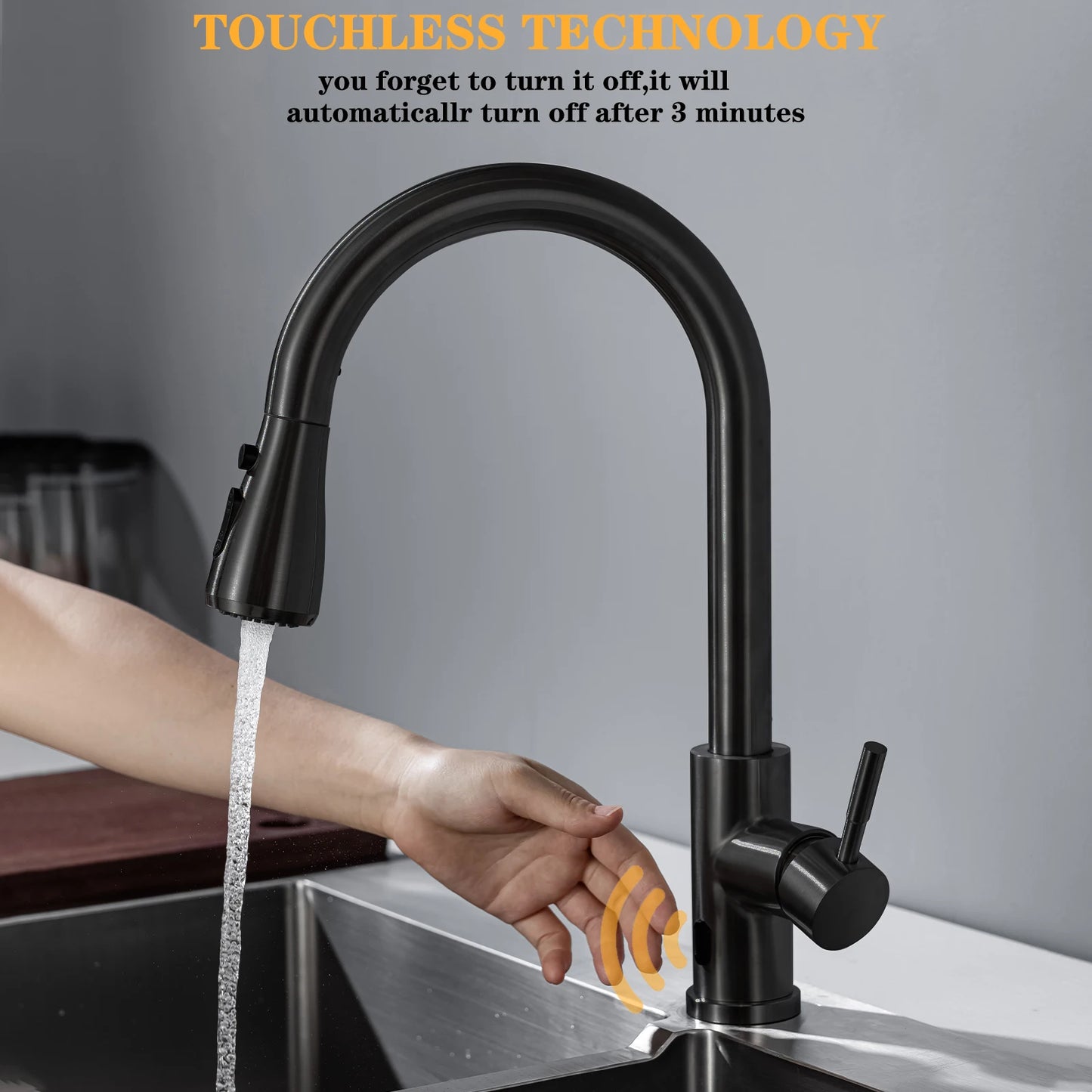 DQOK Smart Touchless Kitchen Faucet Infrared Sensor