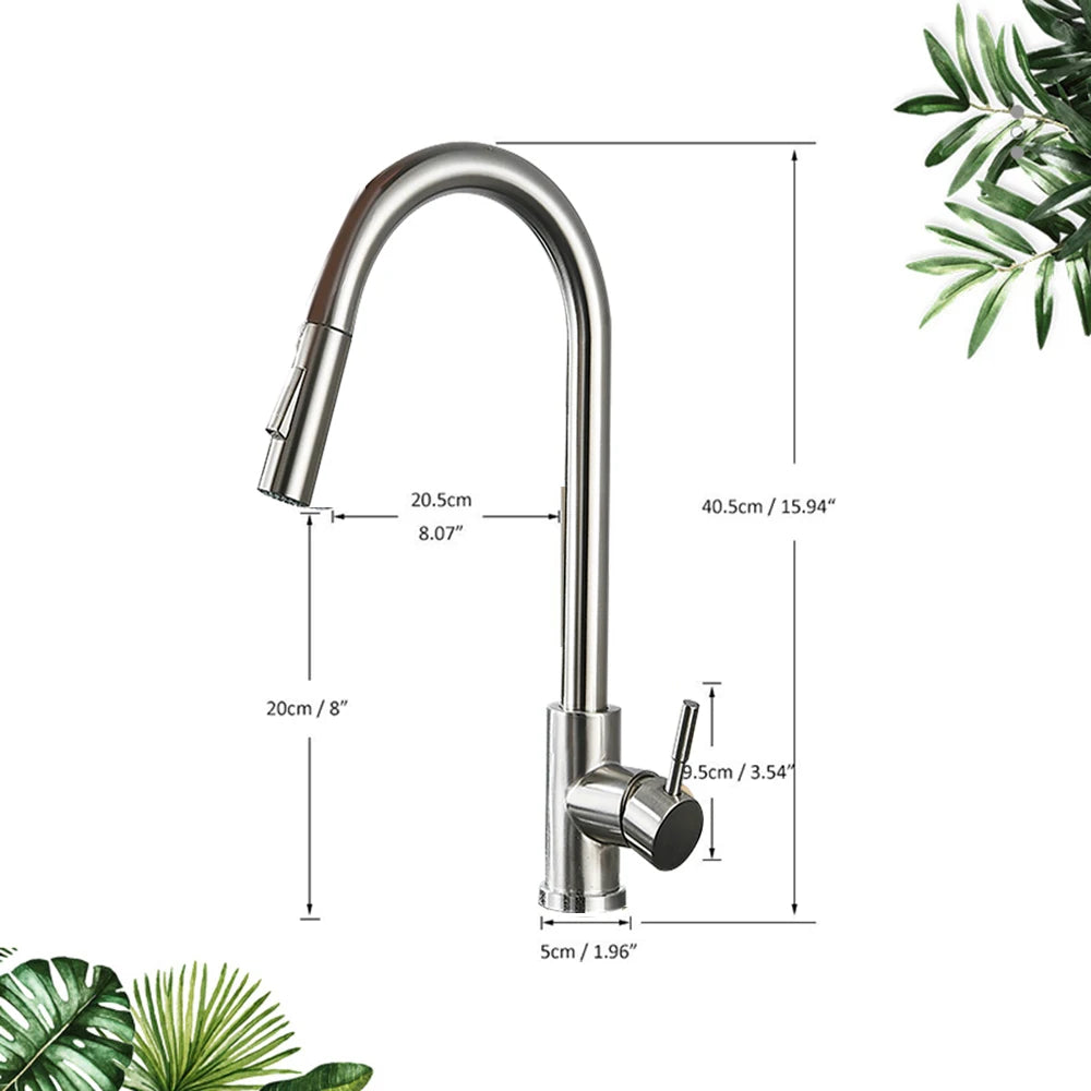 Teck Gadget Sensor Touch Kitchen Faucet With Pull Out Spout