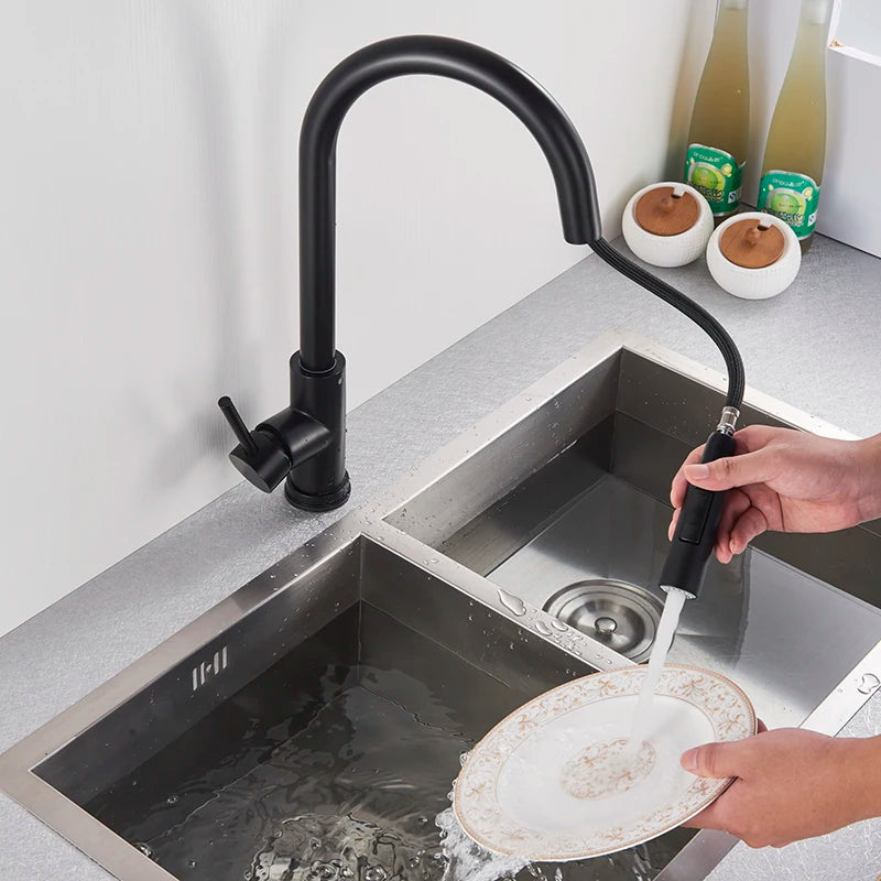MyQualife Pull Out Sensor Kitchen Faucet With Touch Control