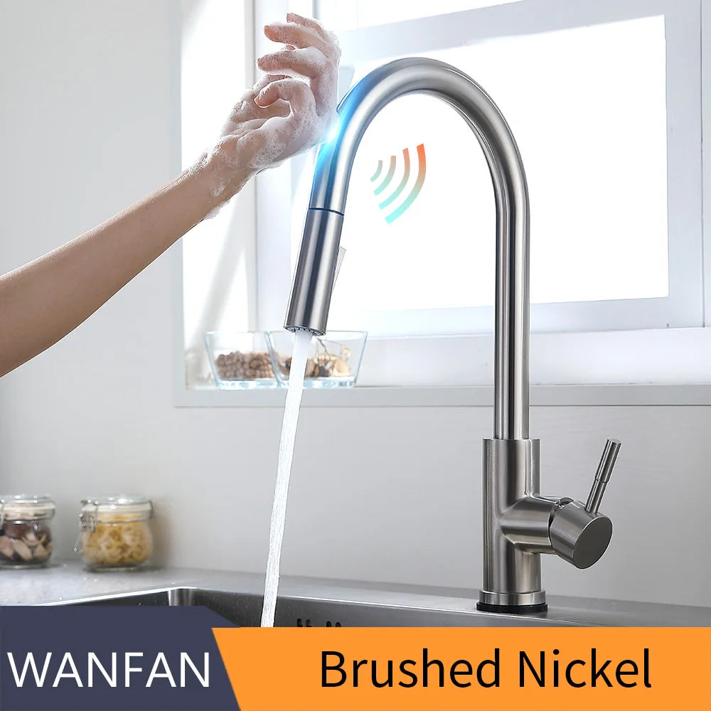 WANFAN Sensor Kitchen Faucet With Smart Touch Control