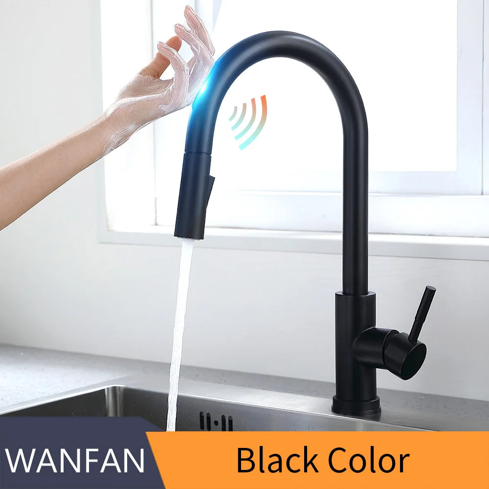 WANFAN Sensor Kitchen Faucet Inductive Touch Single Handle