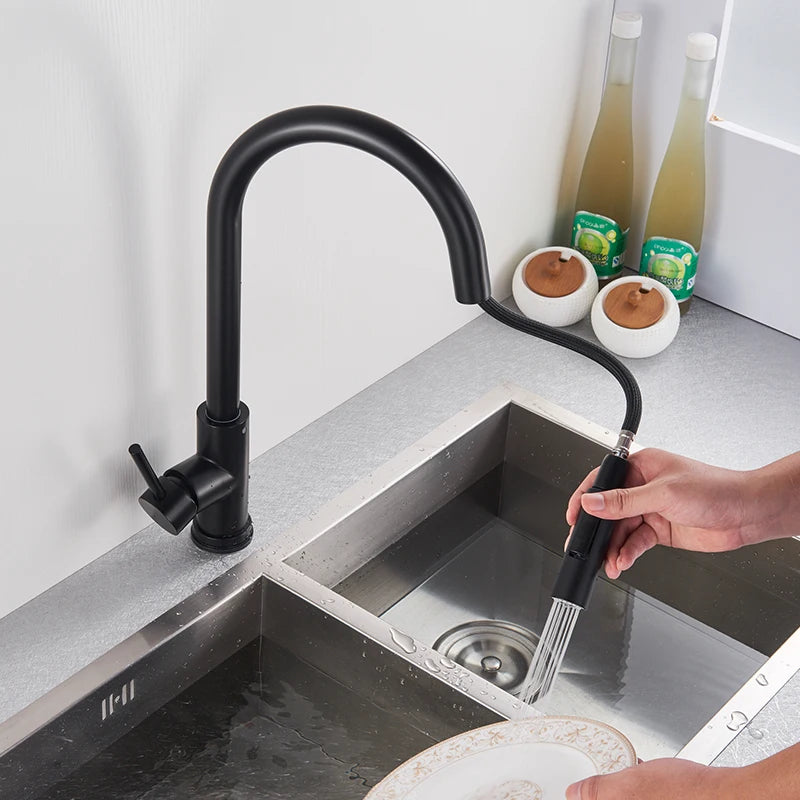 Rozin Smart Touch Kitchen Faucet Brushed Gold PulloutSensor