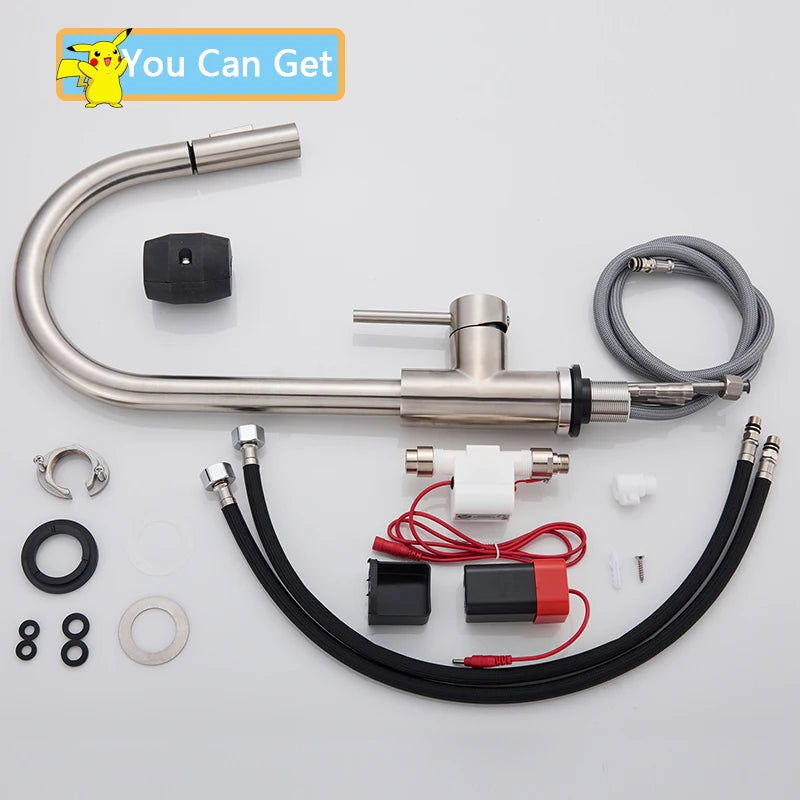 Rozin Smart Touch Kitchen Faucet Brushed Gold PulloutSensor