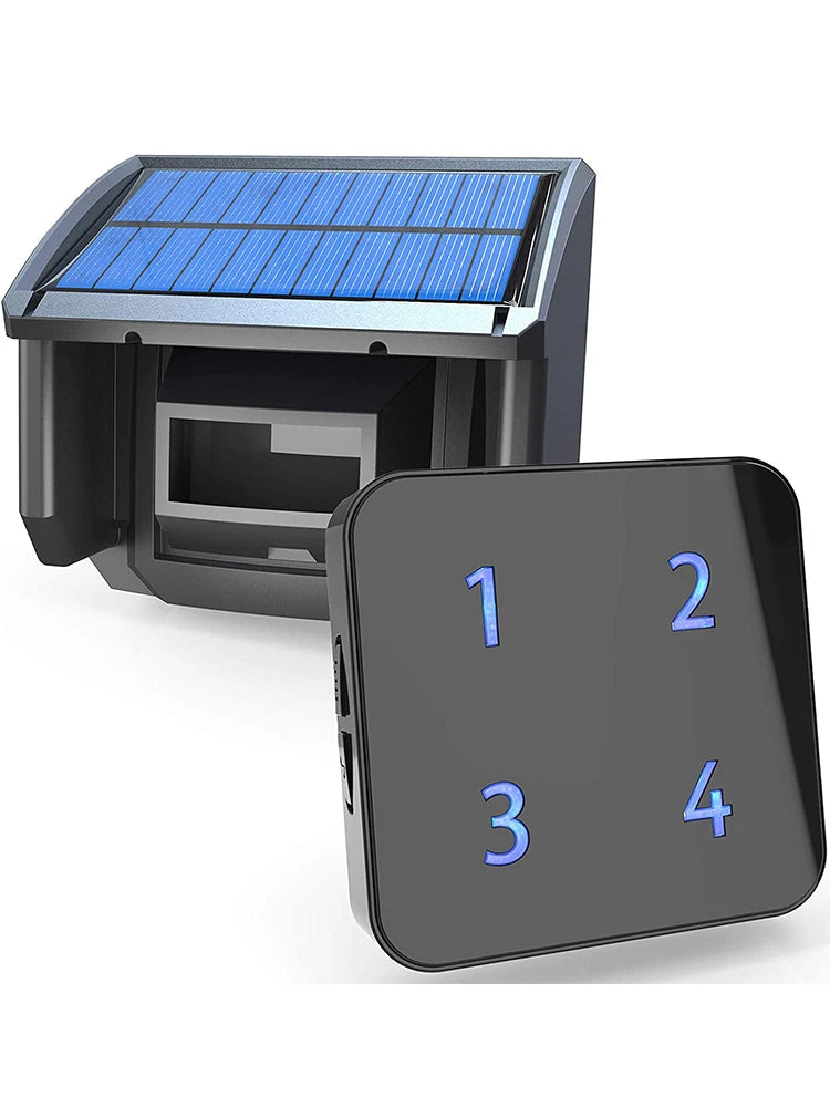 HTZSAFE Solar Wireless Driveway Alarm 400 Meters Motion Sensor