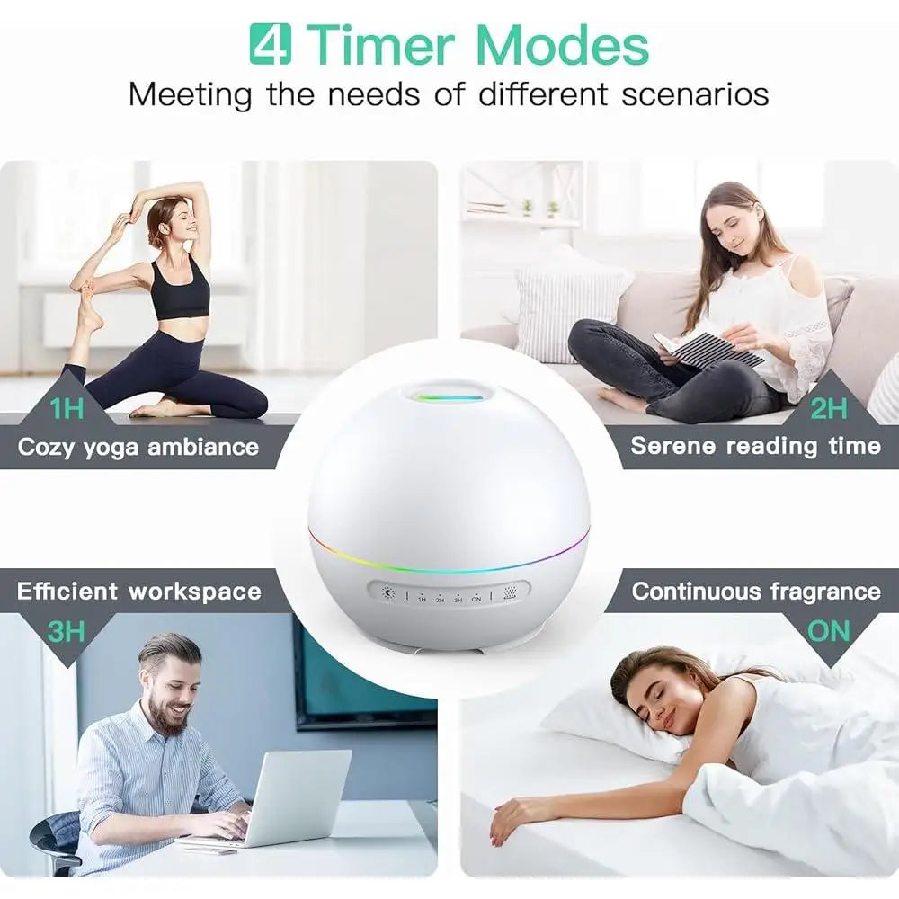 2 Pack Essential Oil Diffuser Aromatherapy Humidifier 10H