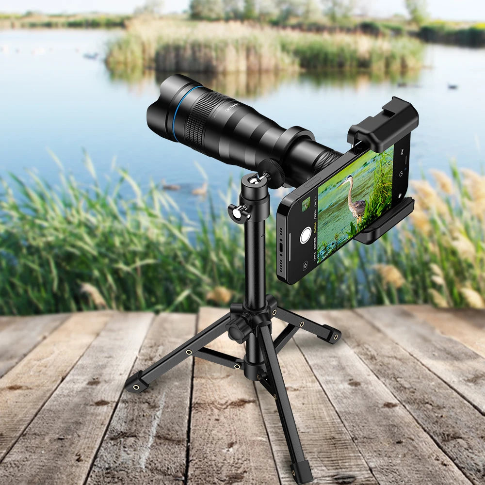 Apexel 36X Telephoto Lens With Tripod For iPhone Samsung