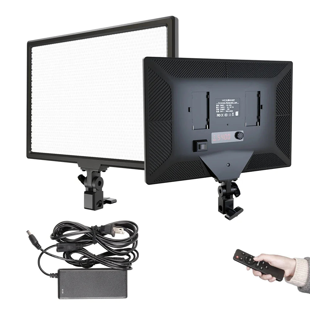 SH 45W LED Panel Light Bi Color LCD Dimmable Studio Video