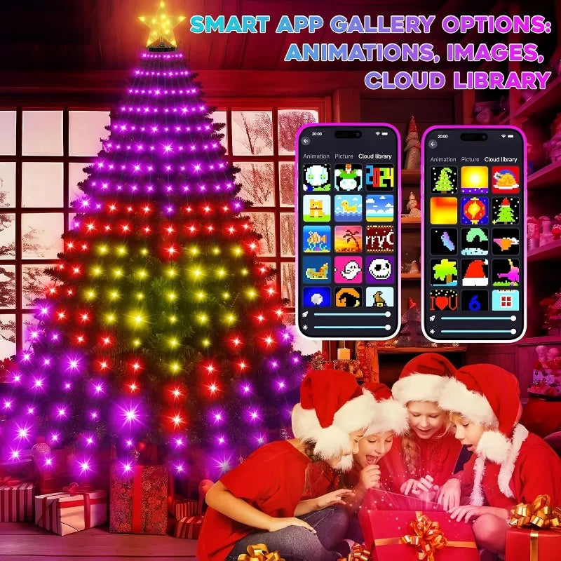 MIMIRGB Smart Christmas Tree Lights With App Control Diy Modes