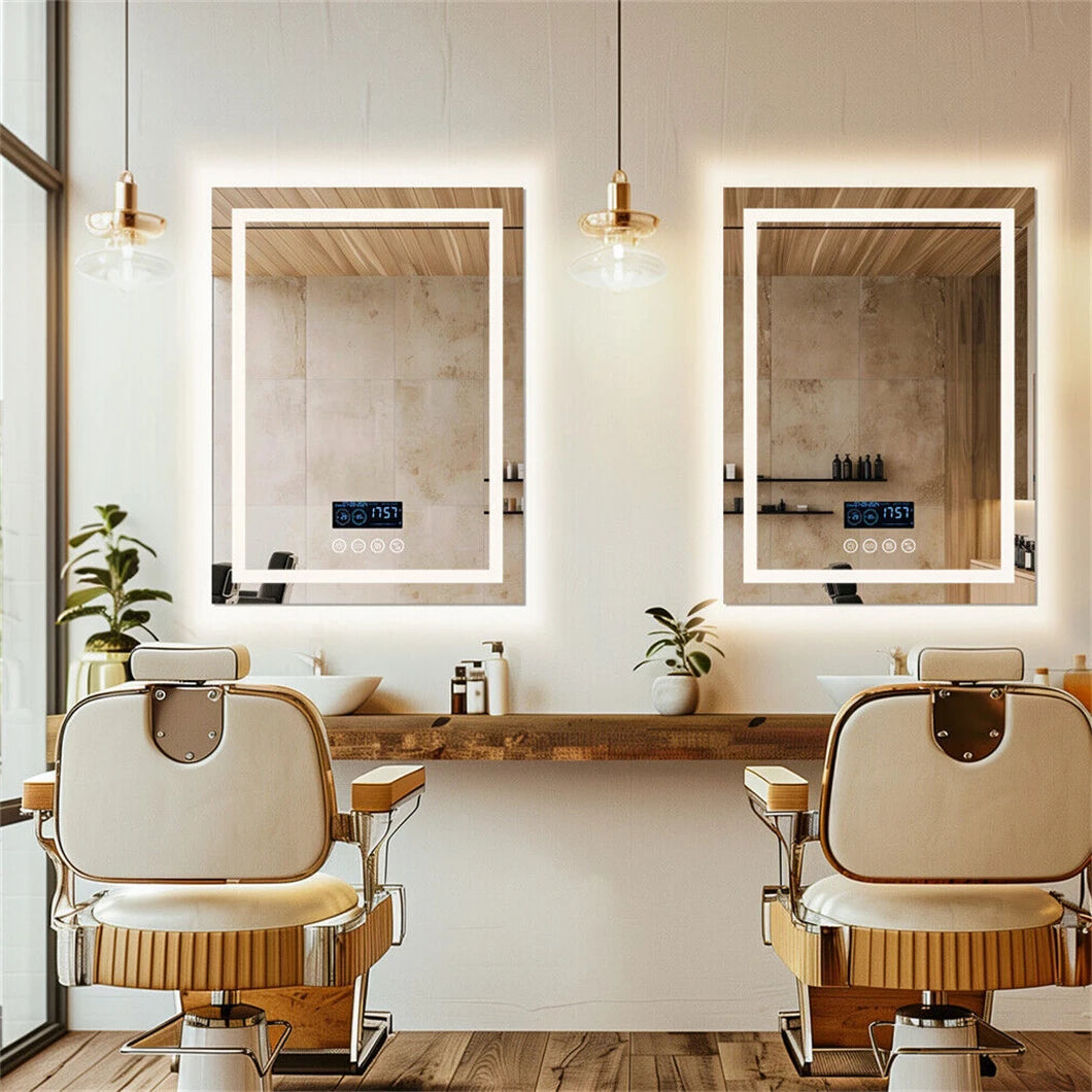 Smart Led Bathroom Mirror With Bluetooth Speaker Anti Fog