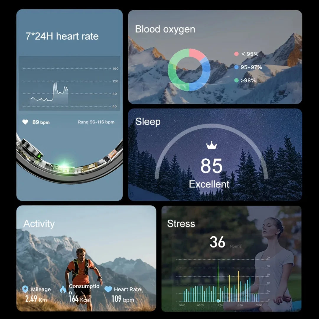 Smart Ring Wireless Connection Sports Mode Sleep Monitoring