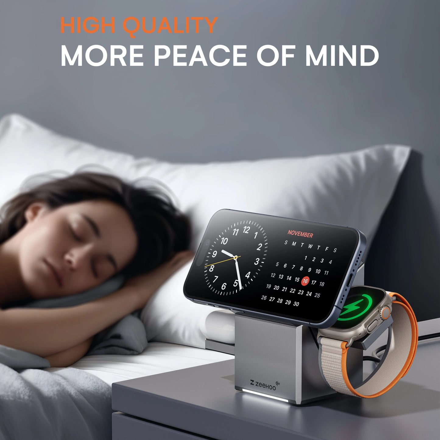 Zeehoo 3 In 1 Rotatable Magnetic Wireless Charger Stand