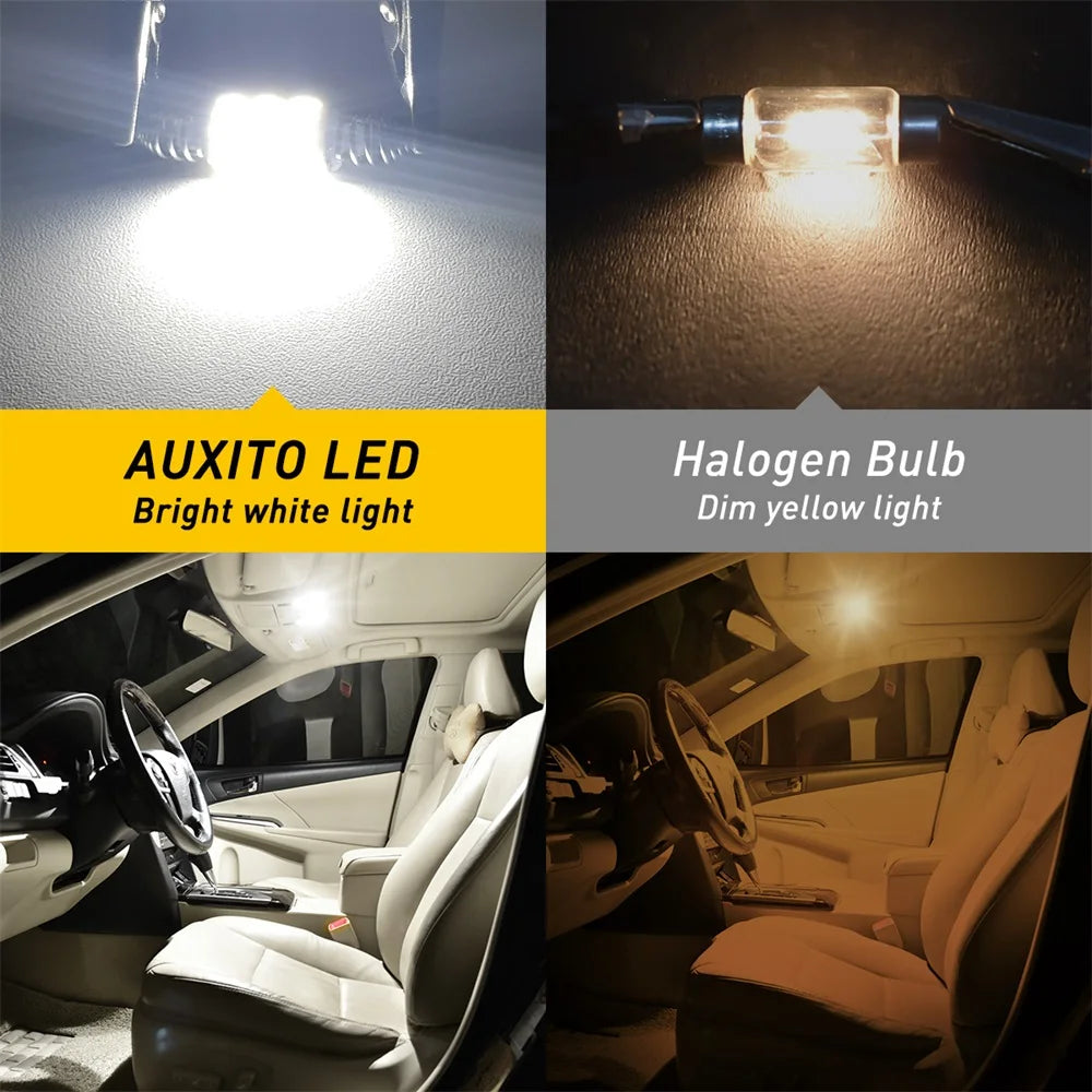 AUXITO C10W C5W LED Festoon Canbus Car License Plate Lamp