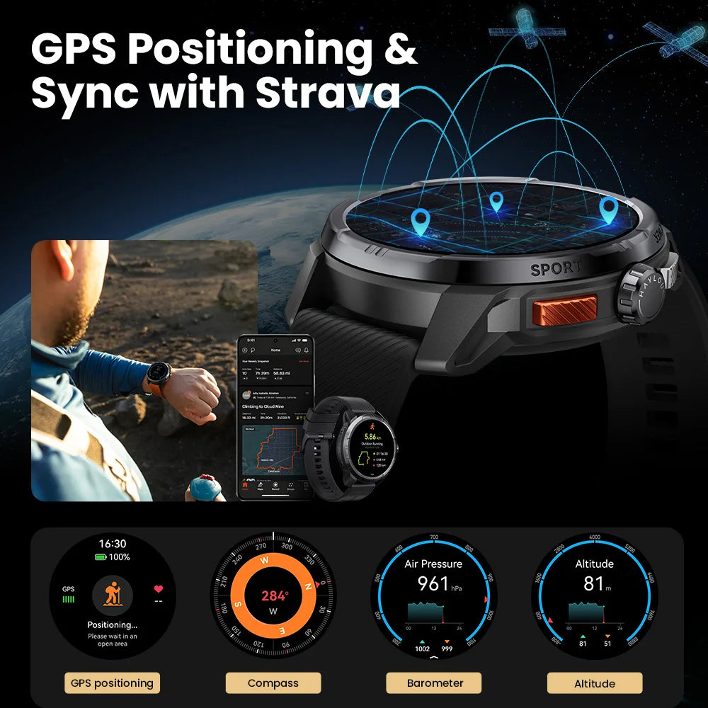 Haylou Solar Ultra GPS Smartwatch 1.6 Inch AMOLED Display