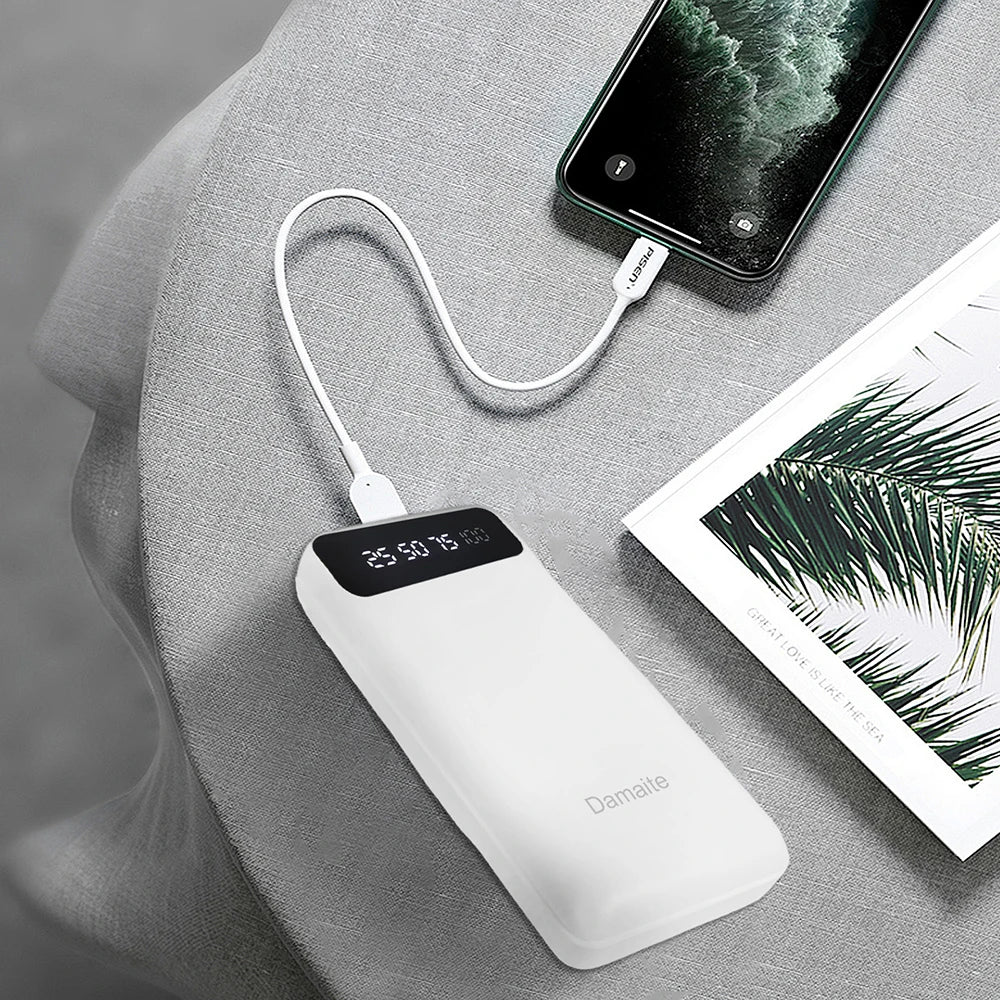 20000mAh Power Bank Portable Charger With Built In Cables