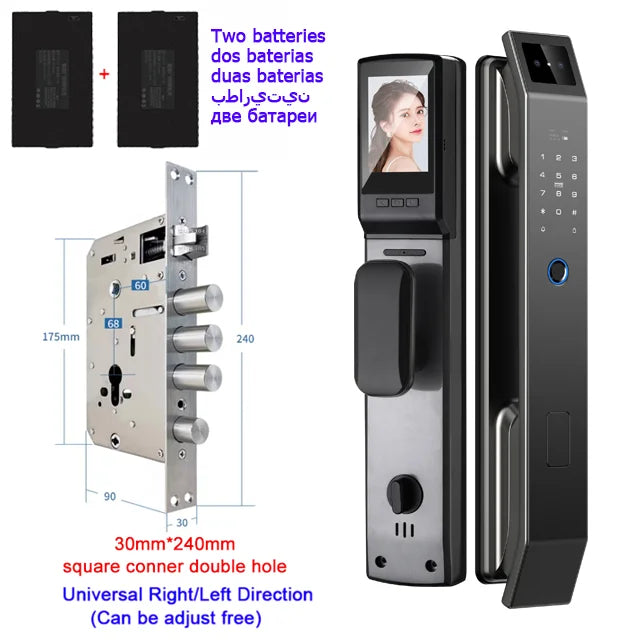 3D Face Recognition Door Lock With Camera And Fingerprint