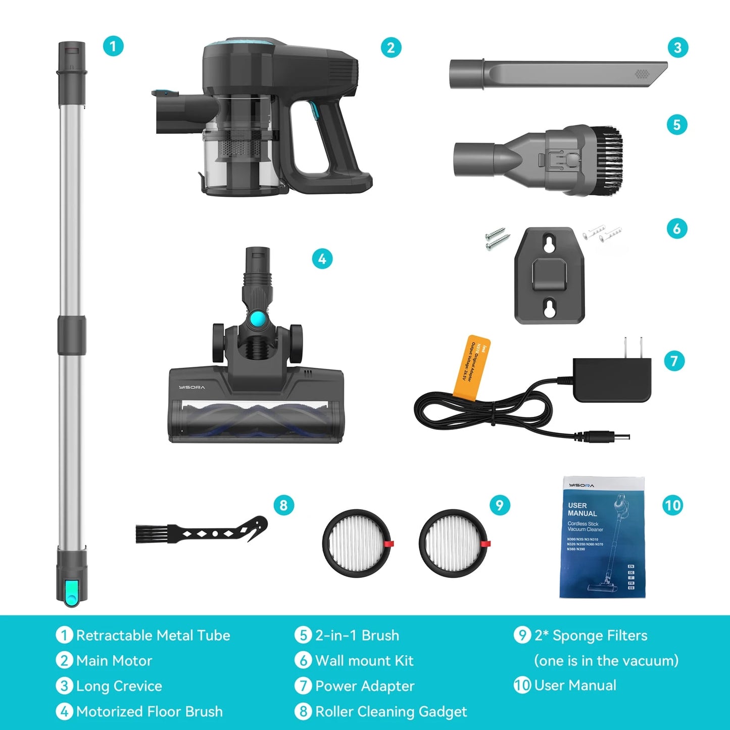 INSE N300 Cordless Upright Vacuum For Carpets And Floors