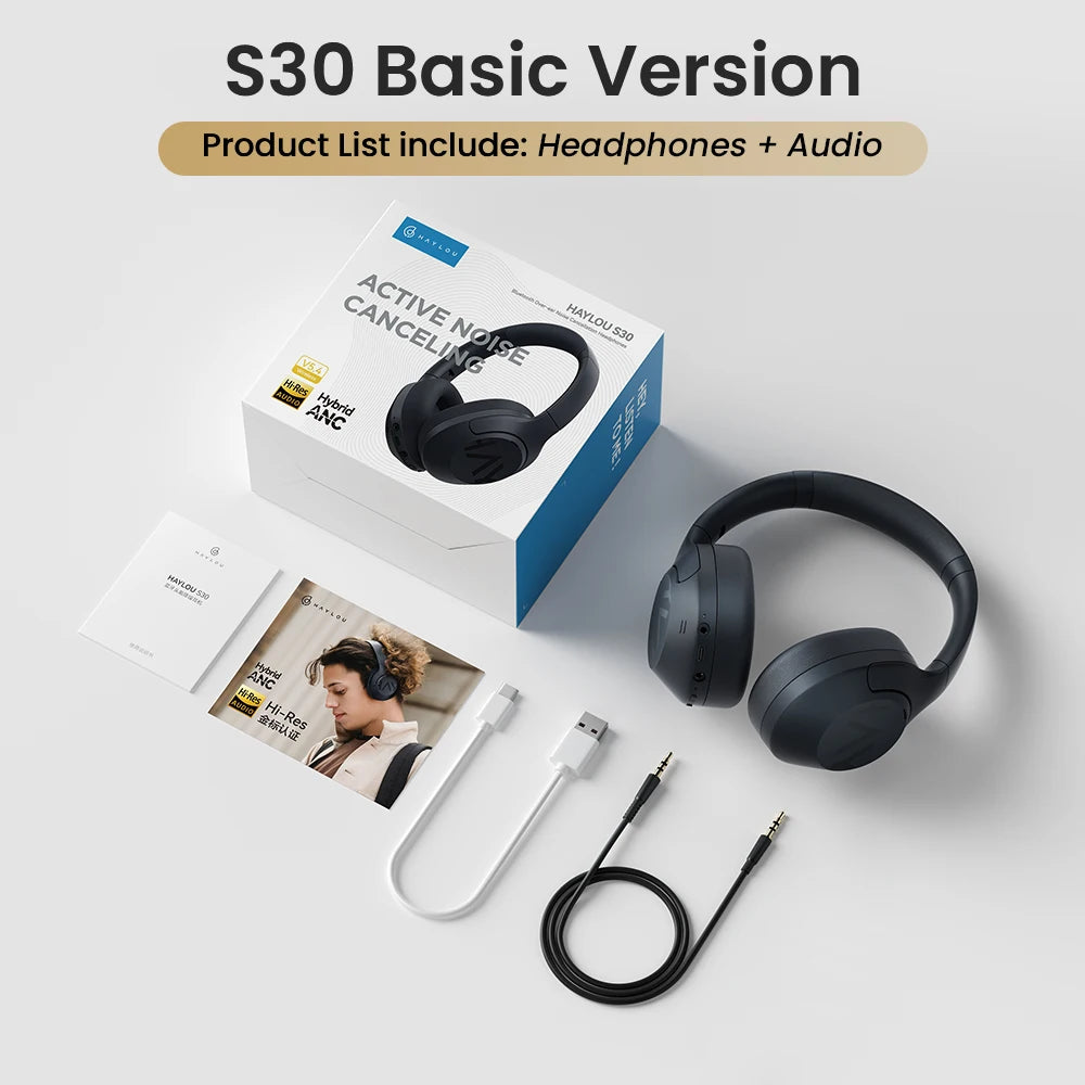 Haylou S30 ANC Wireless Headphones Bluetooth 5.4 HiRes