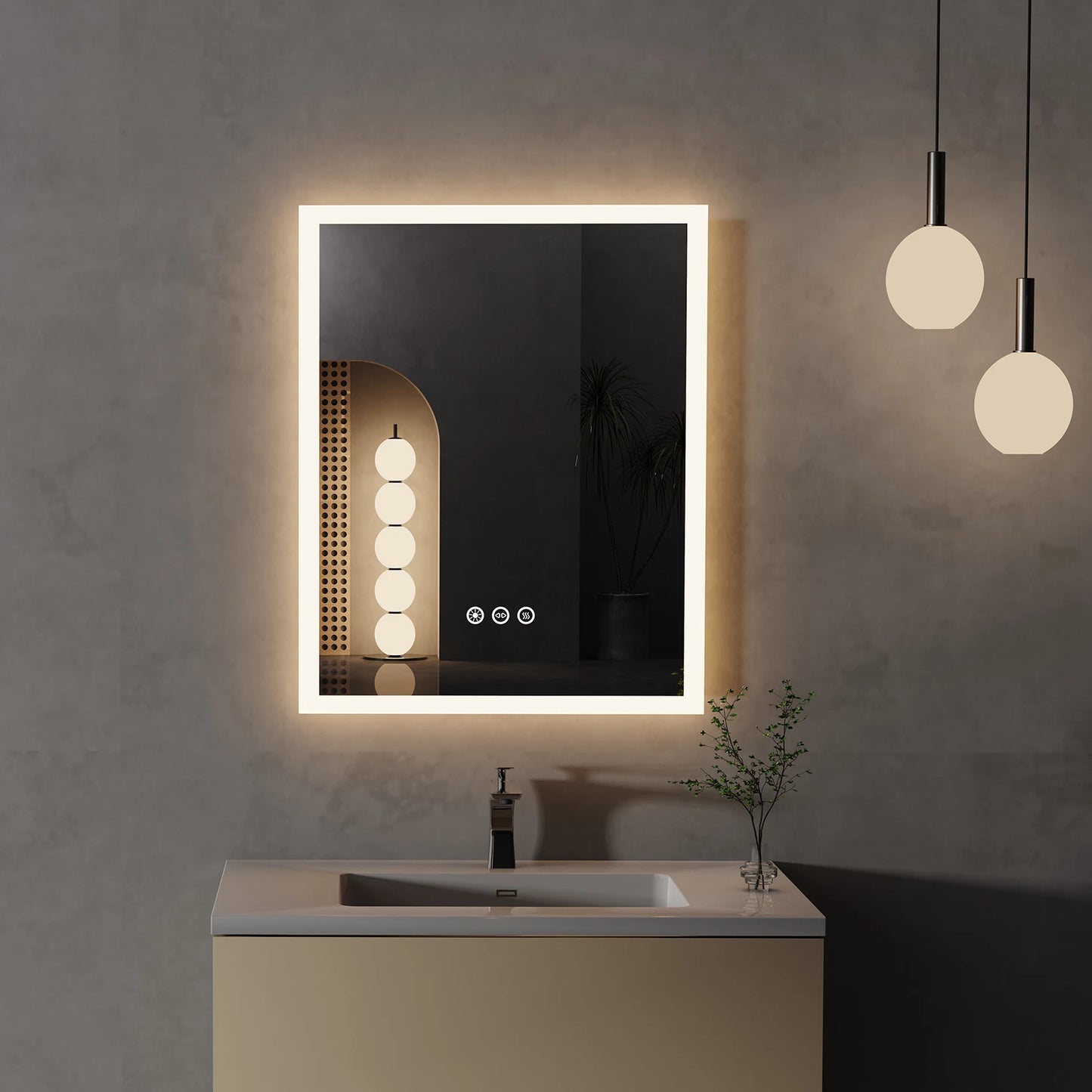 16x20 Led Lighted Wall Mounted Vanity Mirror Anti Fog
