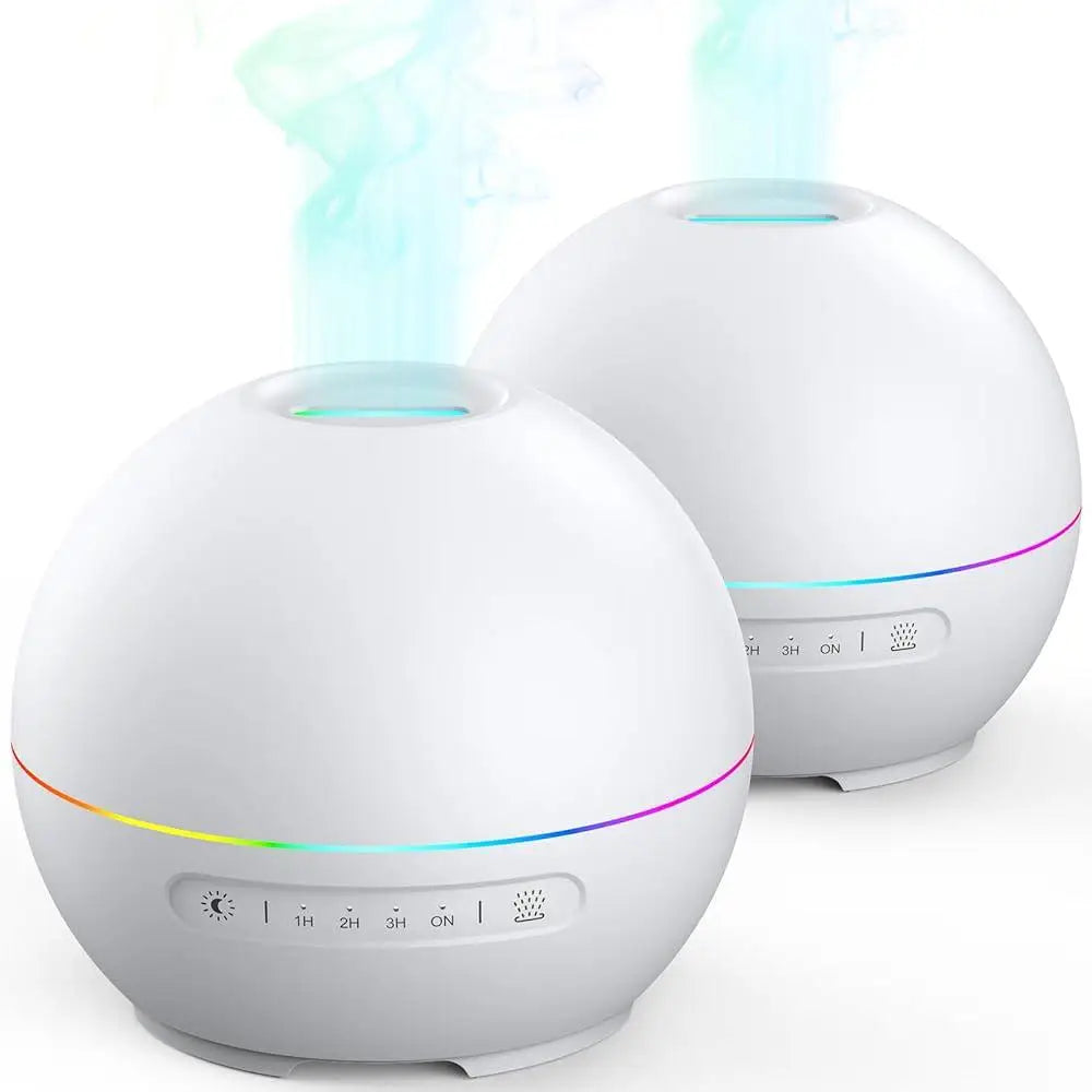 2 Pack Essential Oil Diffuser Aromatherapy Humidifier 10H