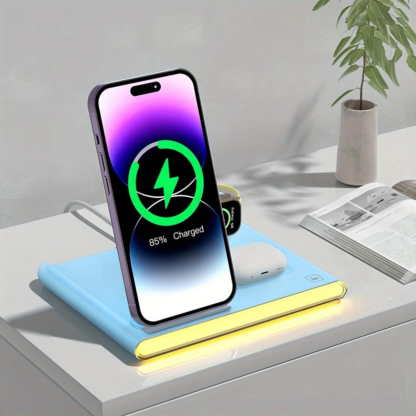 4 In 1 Fast Wireless Charger 30W PD For IPhone Samsung