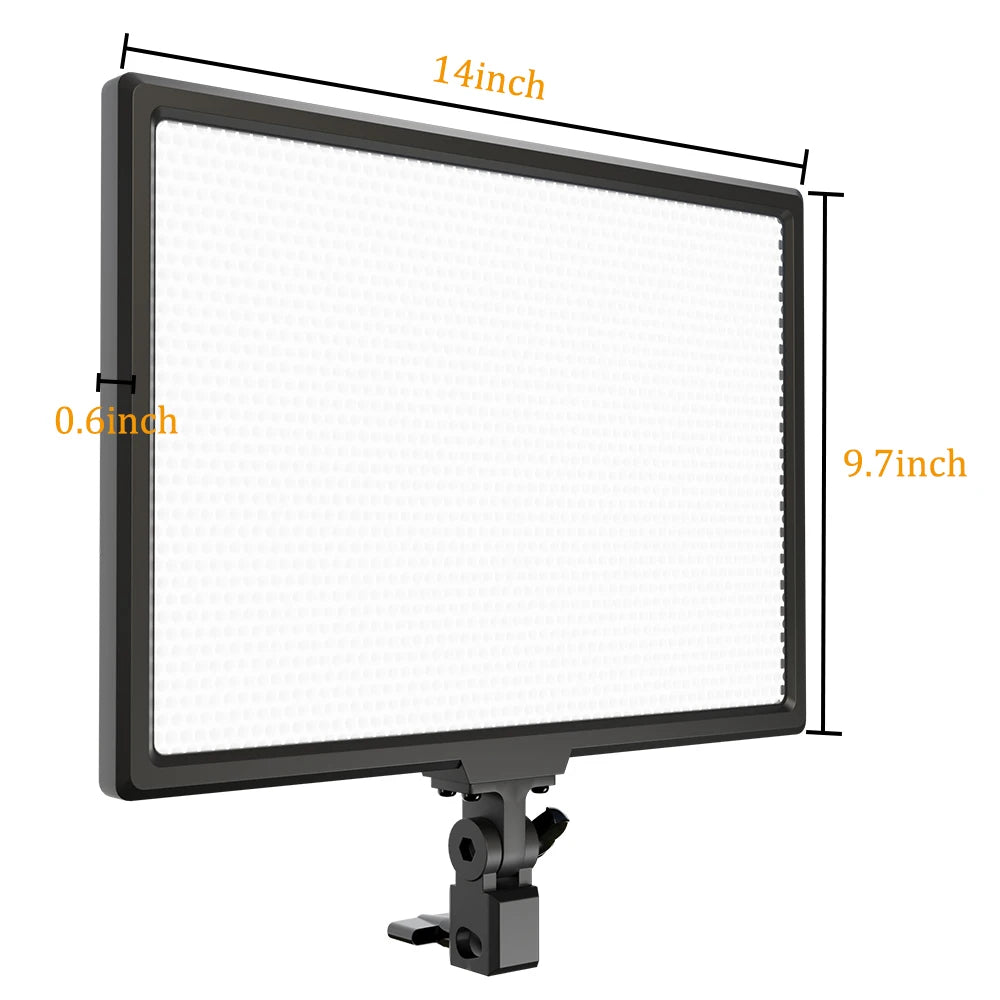 14 Inch Bi Color Dimmable LED Panel Light With Tripod