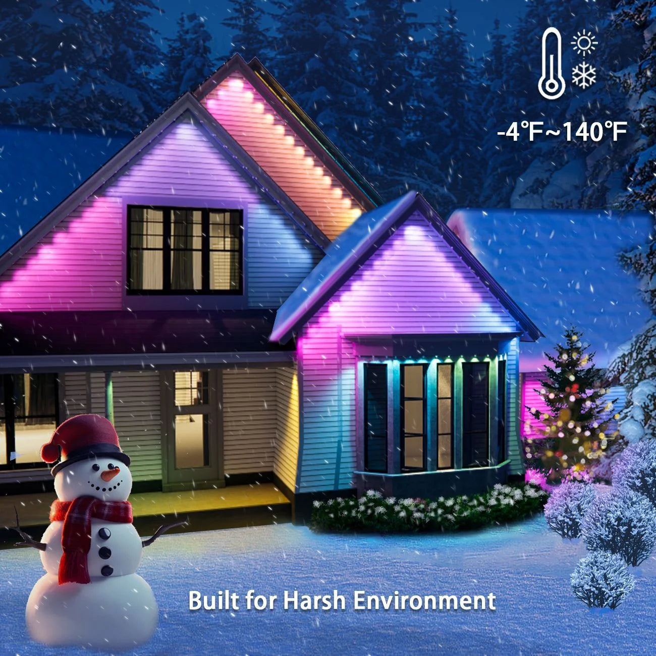 30W Eaves LED Smart Outdoor RGB LED Light With Remote
