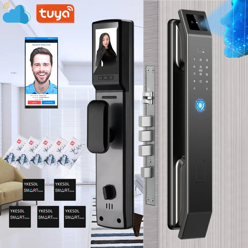 3D Face Recognition Door Lock With Camera And Fingerprint
