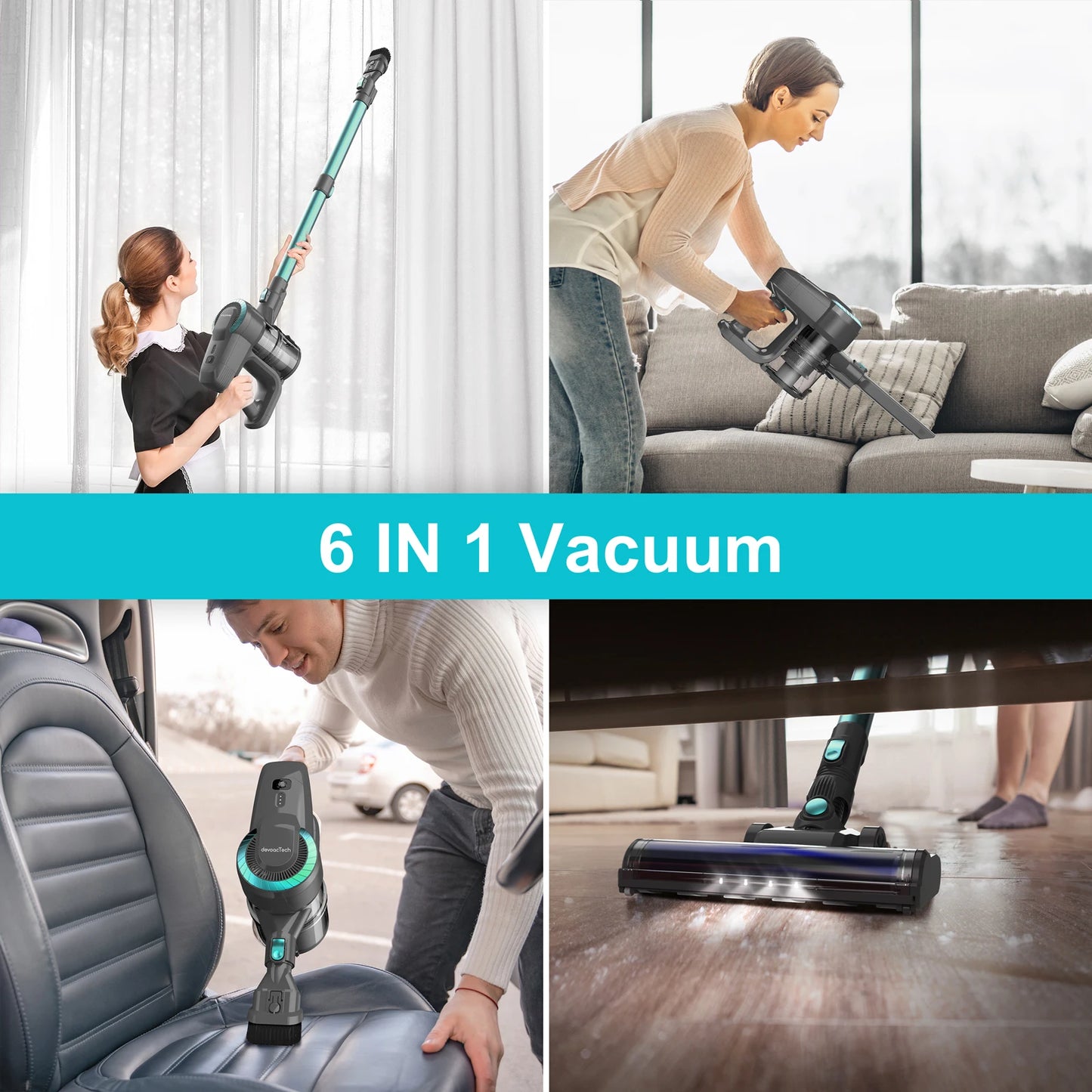 INSE N300 Cordless Upright Vacuum For Carpets And Floors