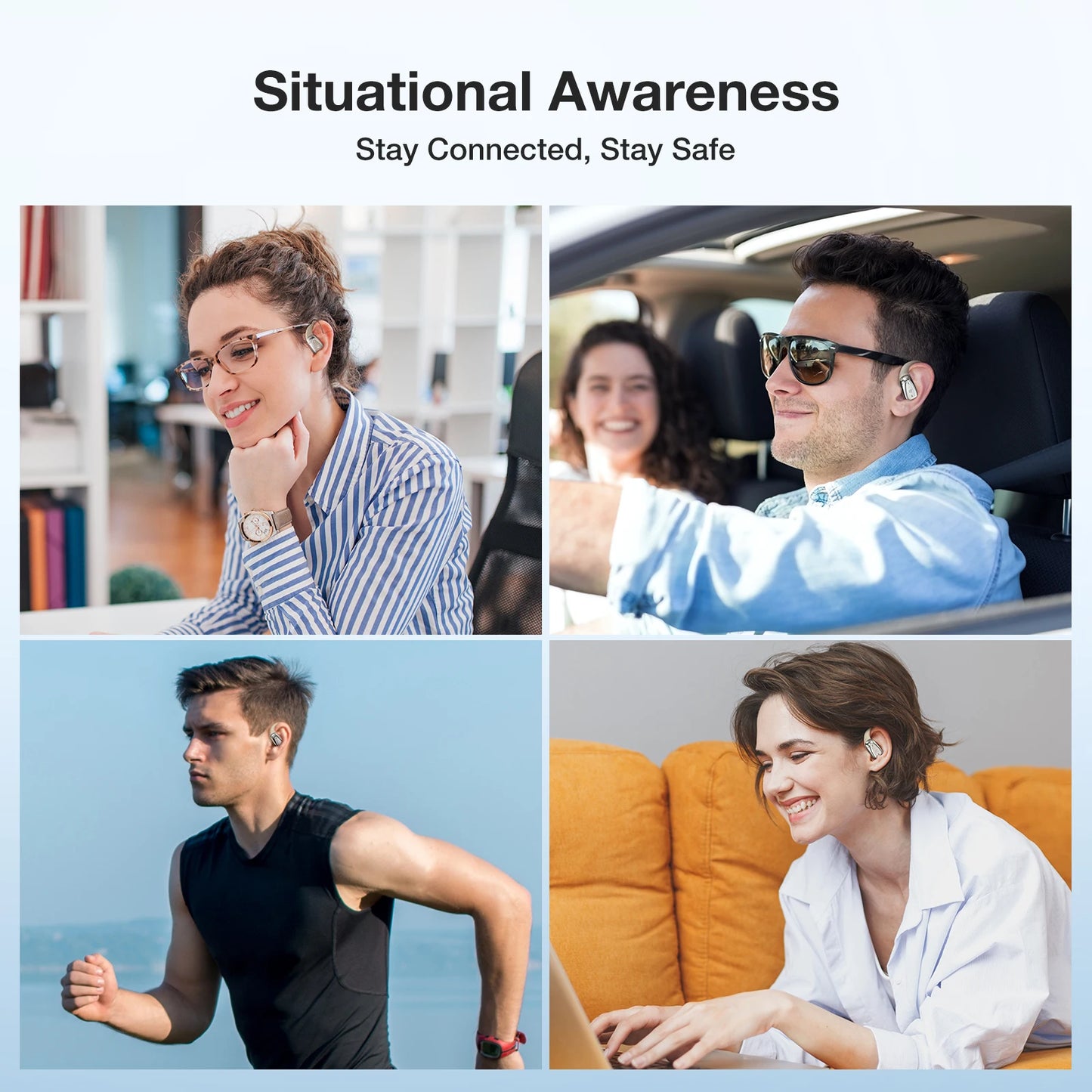 BRCT3 Mini Open Ear Wireless Earphone Bluetooth 5 4 IPX7