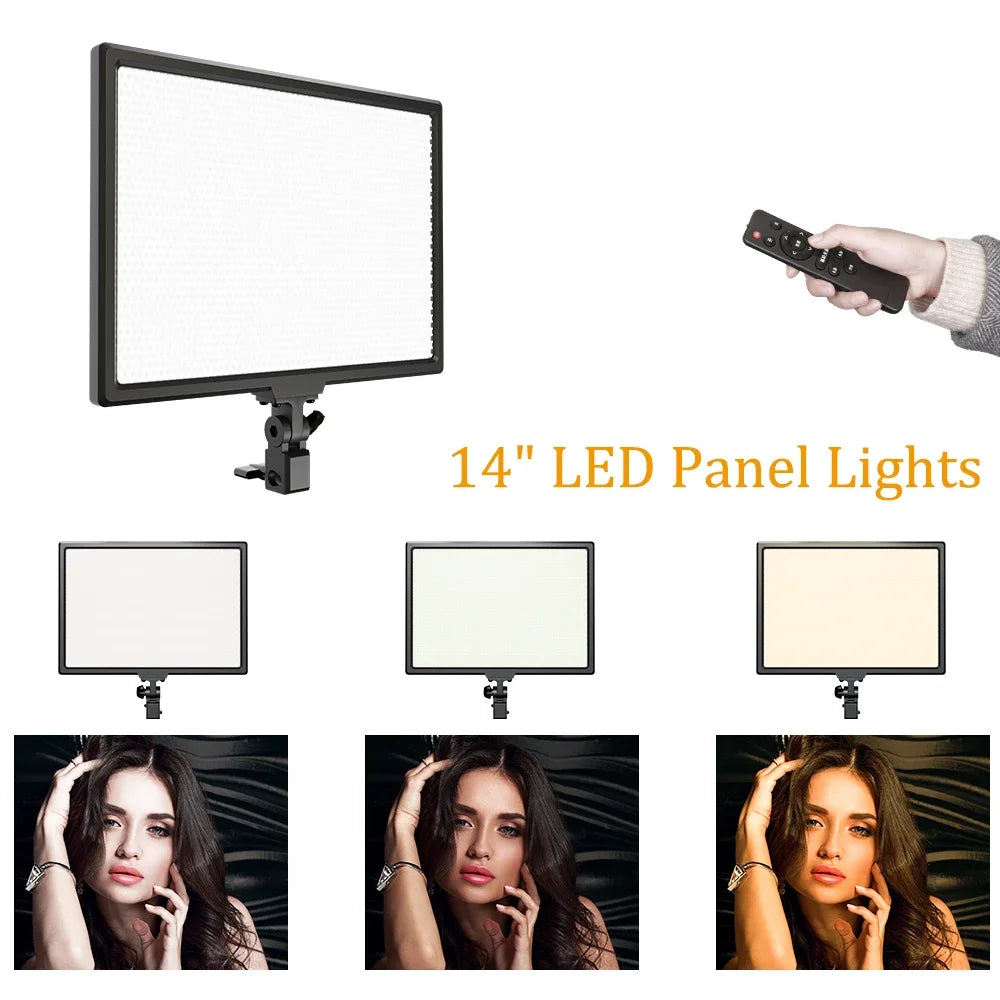 SH 45W LED Panel Light Bi Color LCD Dimmable Studio Video