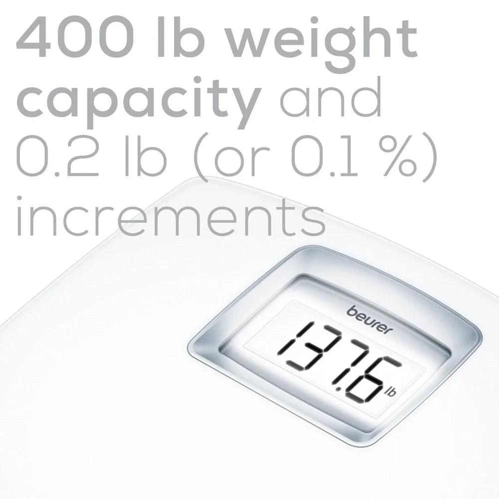 Smart Accurate Bathroom Scale LCD Display 400 Lb Capacity