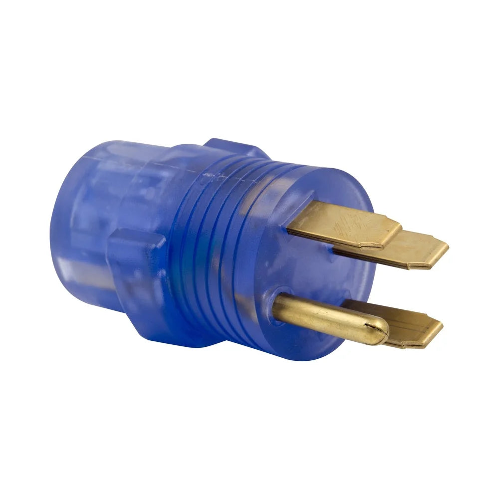 50 Amp to 30 Amp RV Power Adapter Durable PVC Connector Universal Plug Camper Motorhome Campgrounds Recreational Use DPT30F50M