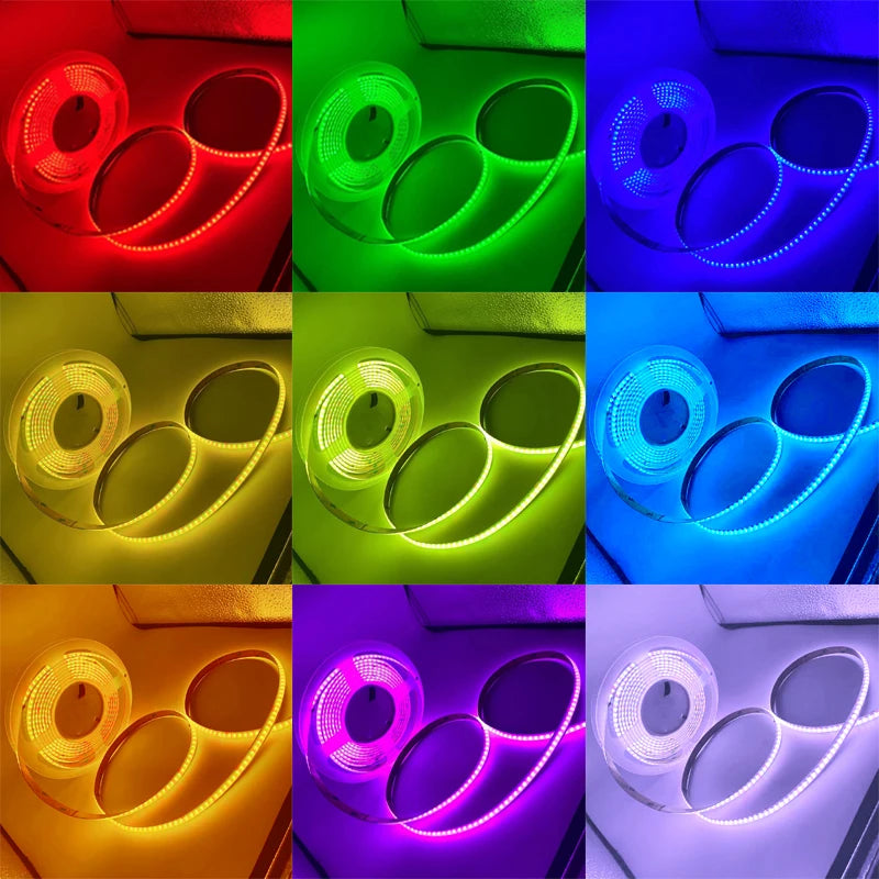 COB RGB LED Strip Lights Bluetooth 6M 12M Home Decor