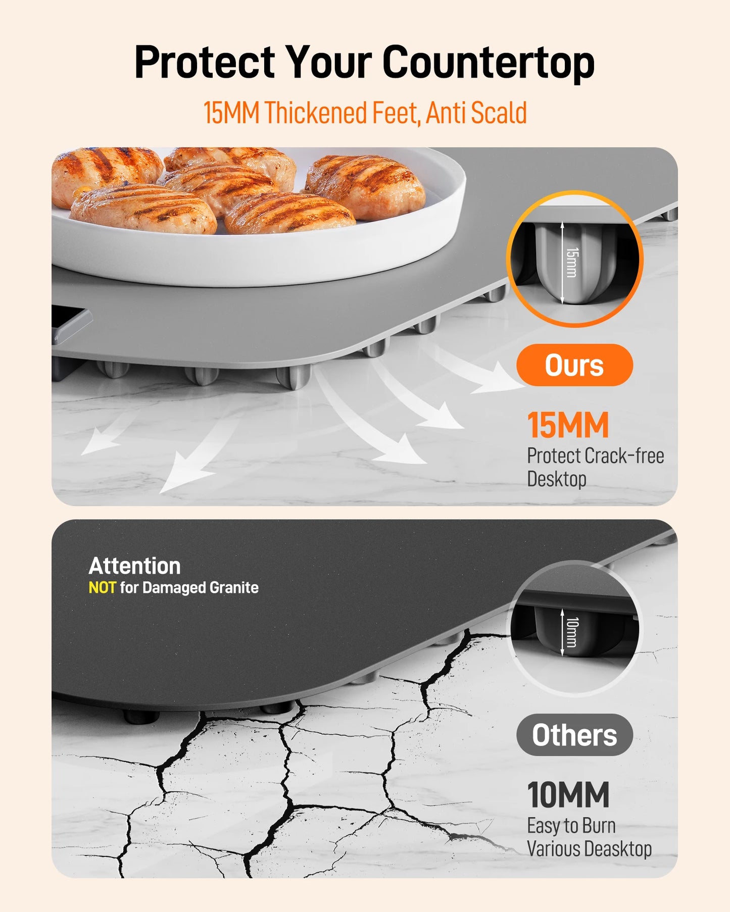 Foldable Portable Smart Electric Warming Tray With 8-Setting Warmer